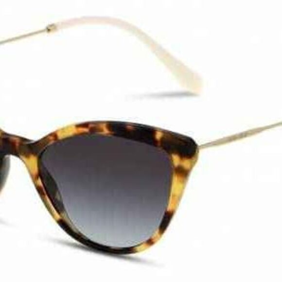 Miu Miu Designer Cat Eye Brown Tortoise Shell Sunglasses with Case - Picture 2 of 10